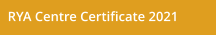 RYA Centre Certificate 2021