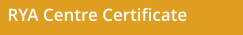 RYA Centre Certificate